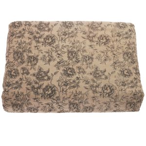 Beige Kantha Double Bed Cover 259 by 238 cm