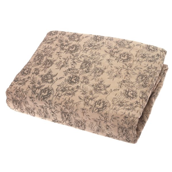 Beige Kantha Double Bed Cover 259 by 238 cm