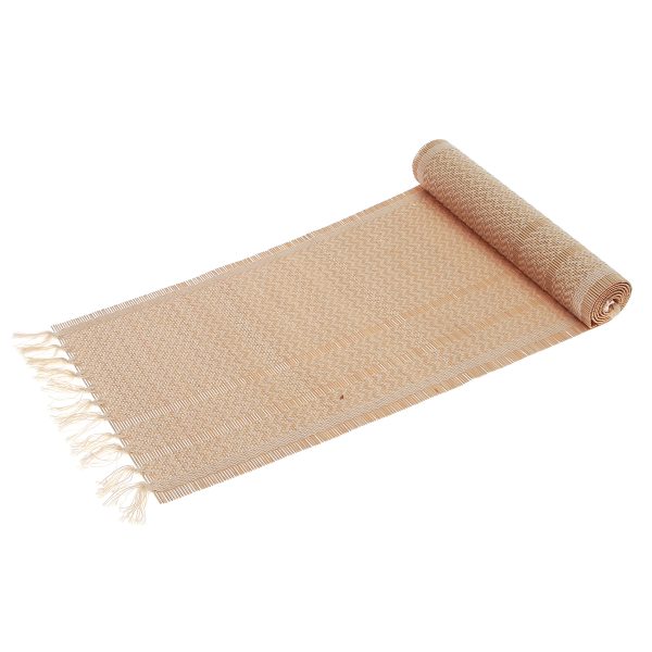 Beige Chevron Bamboo Mat 48 by 33 cm