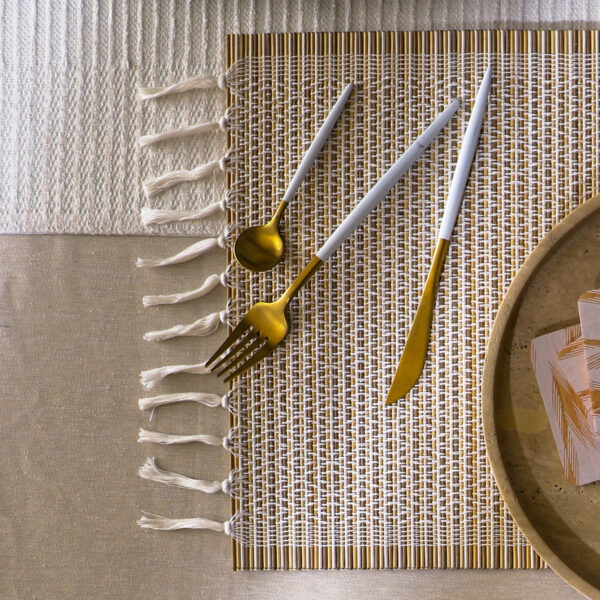 Linear Texture Bamboo Placemat 48 by 33 cm