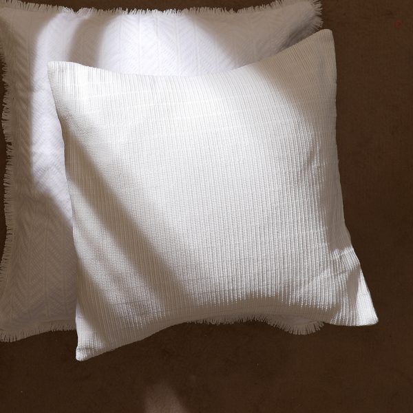 EEMB White Texture Cushion Cover 40 by 40 cm