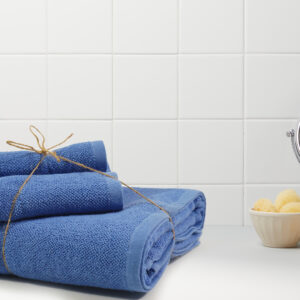 Solid Dyed Rice Weave Texture Bath Towel - 20/2 Ring Spun - 450 GSM