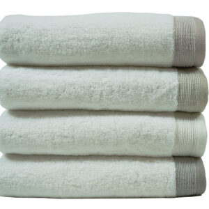 Pile Yarn Fancy Hem Bath Towel - 12/s Zero Twist - 550 GSM